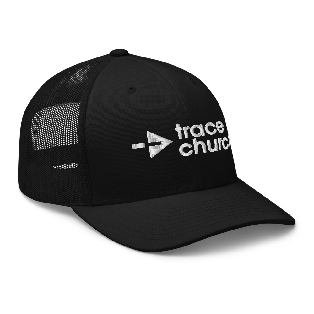 Trace Embroidered Logo Trucker Hat